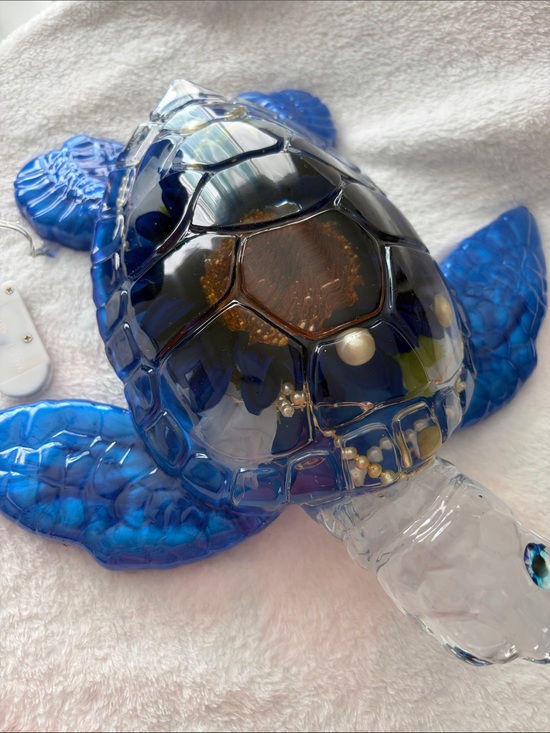 Other - Handmade Resin Sunflower Sea Turtle with Lights